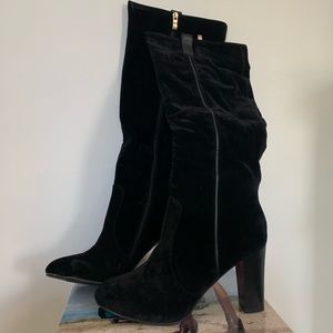 Black Velvet Long boots